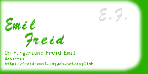 emil freid business card